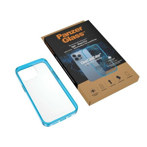 PanzerGlass iPhone 13 Pro Case ClearCase Antibacterial, Transparent Blue