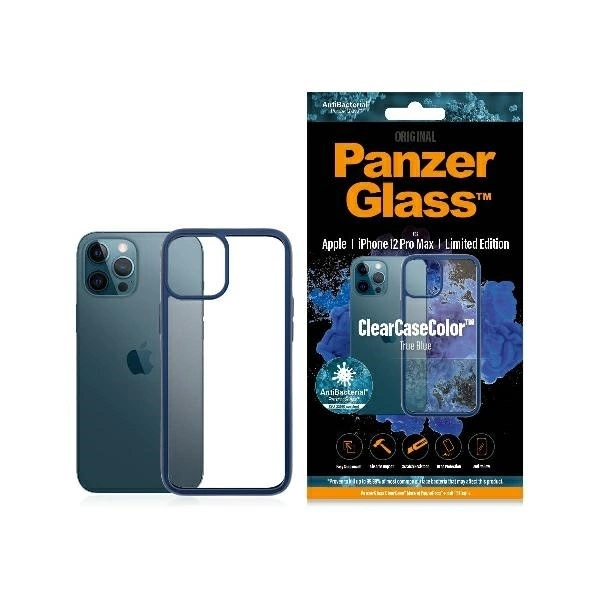 Apple iPhone 12 Pro Max 6.7'' PanzerGlass ClearCase Case Cover, Transparent and Blue