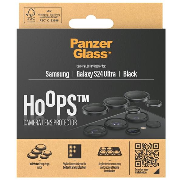 Защита камеры PanzerGlass Hoops для Samsung Galaxy S24 Ultra - с черной рамкой