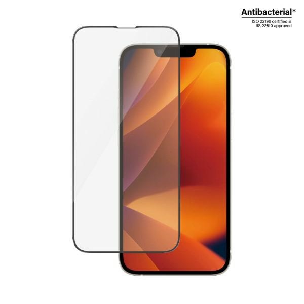 PanzerGlass Ultra-Wide Fit Antibacterial Tempered Glass with Positioner for iPhone 14/13 Pro/13