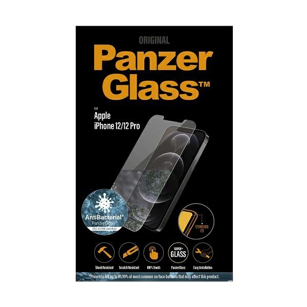 PanzerGlass Standard Super+ antibacterial tempered glass for iPhone 12 / 12 Pro
