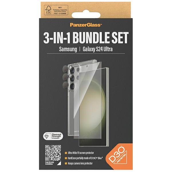 PanzerGlass 3-in-1 Protection Bundle for Samsung Galaxy S24 Ultra