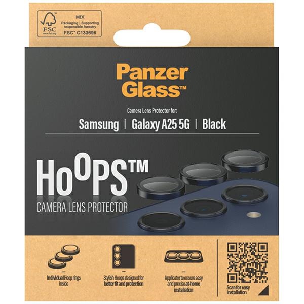 Защита камеры PanzerGlass Hoops для Samsung Galaxy A25 5G - с черной рамкой