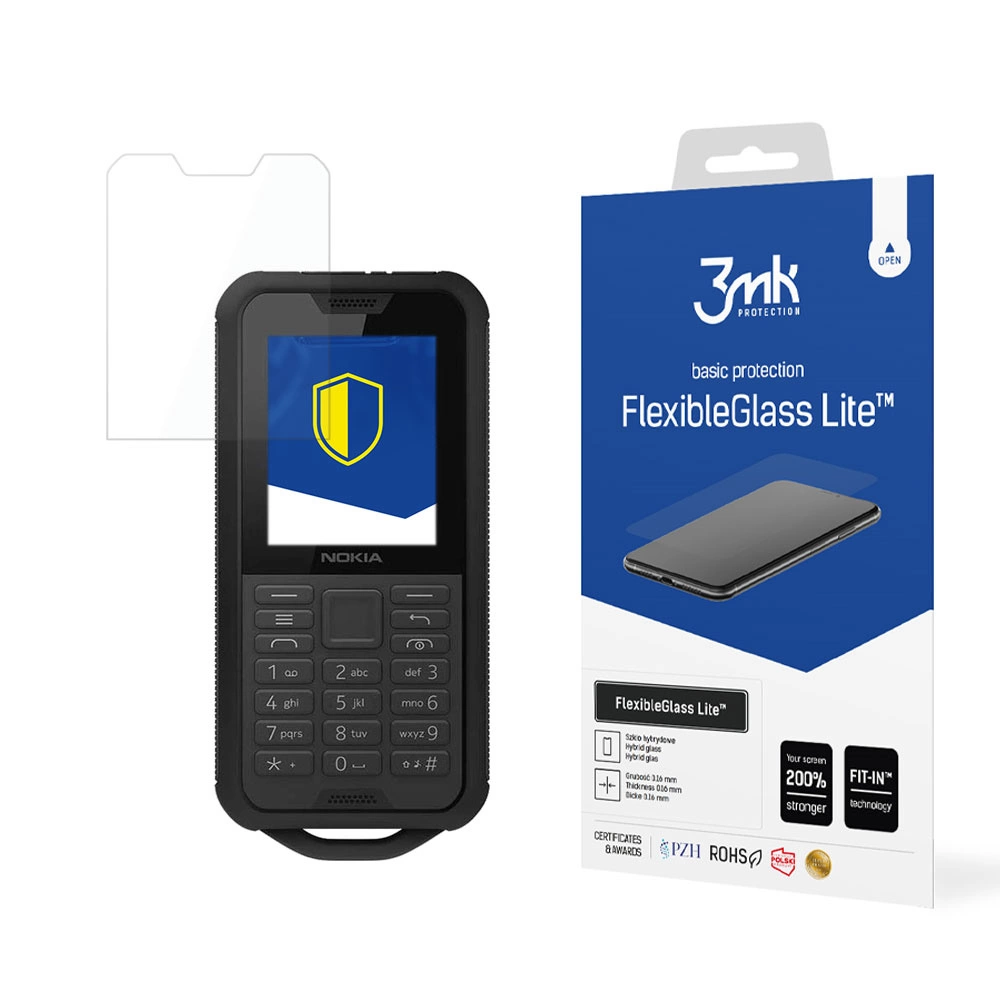 Nokia 800 Tough 3MK Flexibleglass Lite Lokāms Aizsargstikls | Tempered Glass Screen Protector