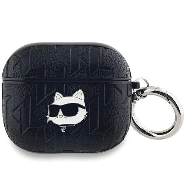 Karl Lagerfeld Monogram Choupette Head futrālis priekš AirPods 3 - melns | case for black