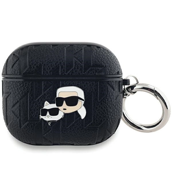Чехол Karl Lagerfeld Monogram & Choupette Head для AirPods 3 - черный