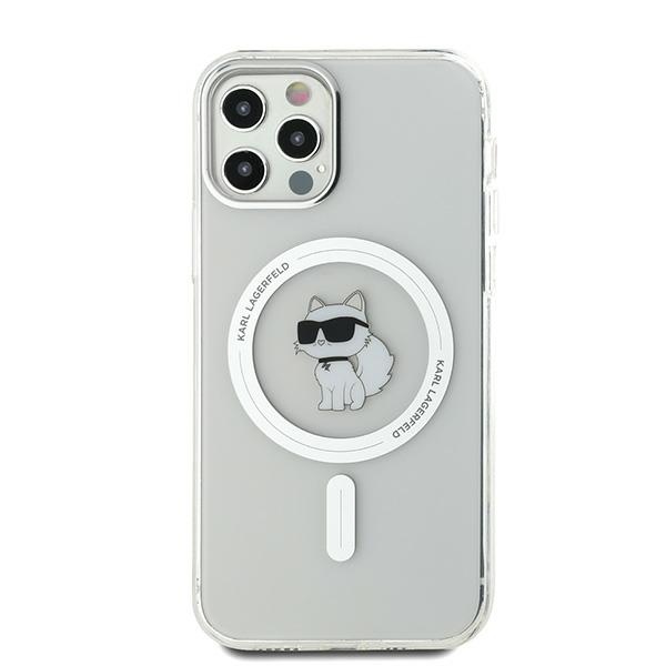 Karl Lagerfeld iPhone 12 / 12 Pro vāciņš IML Choupette MagSafe, caurspīdīgs