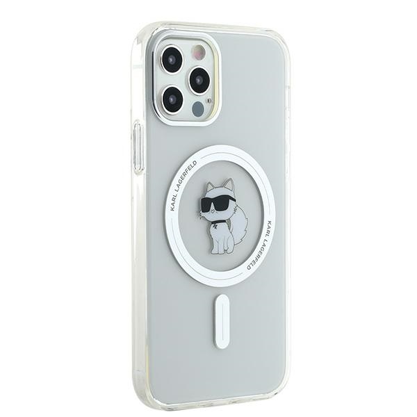 Karl Lagerfeld iPhone 12 / 12 Pro vāciņš IML Choupette MagSafe, caurspīdīgs