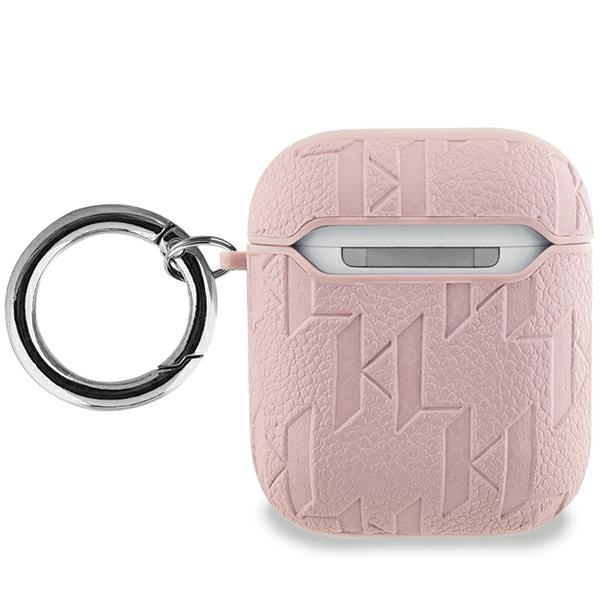 Karl Lagerfeld AirPods 1 / 2 чехол Monogram Karl Head, розовый