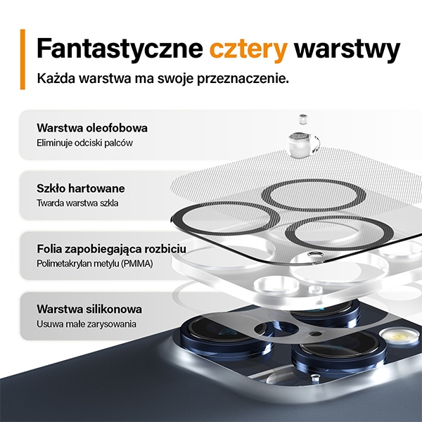 PanzerGlass Picture Perfect Camera Protection для iPhone 15 Pro / Max - с черной рамкой