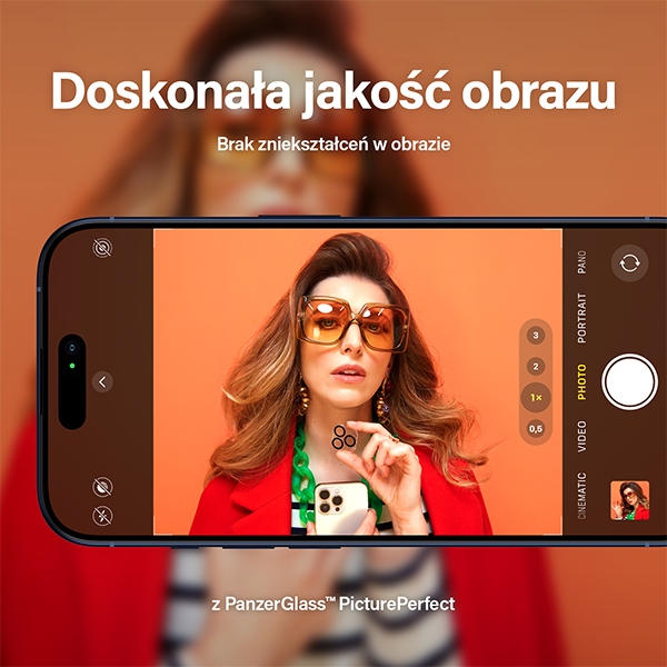 PanzerGlass Picture Perfect Camera Protection для iPhone 15 Pro / Max - с черной рамкой