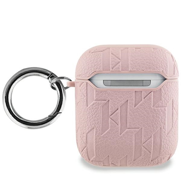Karl Lagerfeld AirPods 1 / 2 Case Monogram Karl & Choupette Head, Pink