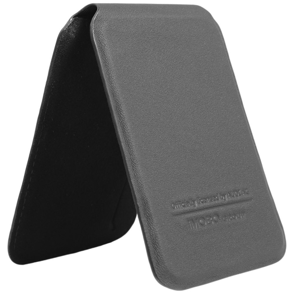 Audi Ādas maciņš MagSafe magnētiskais ar statīvu - melns | Leather Wallet Card magnetic with stand black