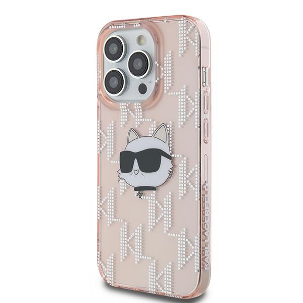Чехол Karl Lagerfeld для iPhone 13 Pro Max IML Choupette Head & Monogram, розовый