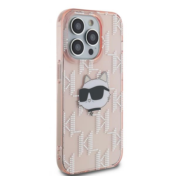 Чехол Karl Lagerfeld для iPhone 13 Pro Max IML Choupette Head & Monogram, розовый