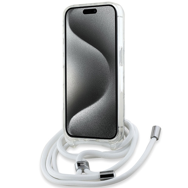 Karl Lagerfeld iPhone 15 Pro Max vāciņš IML Crossbody Monogram, caurspīdīgs