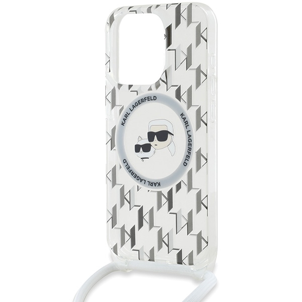 Karl Lagerfeld iPhone 15 Pro Max vāciņš IML Crossbody Monogram, caurspīdīgs