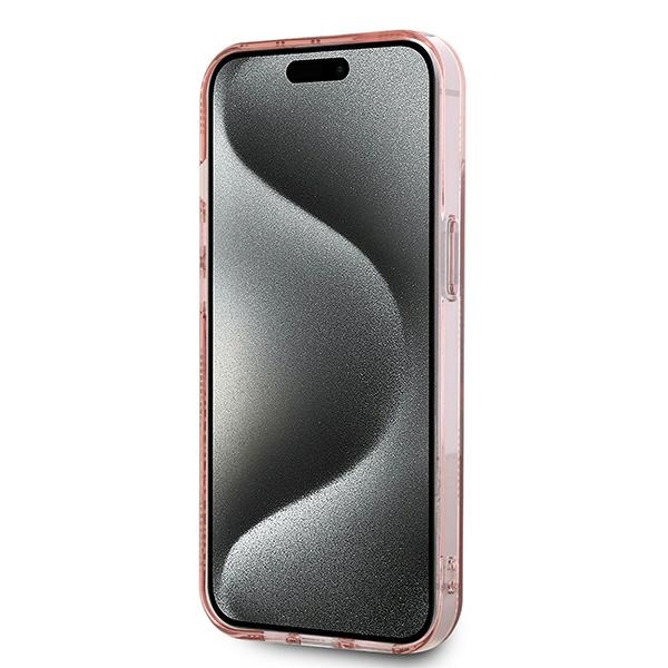 Karl Lagerfeld iPhone 13 vāciņš IML Choupette Head & Monogram, rozā