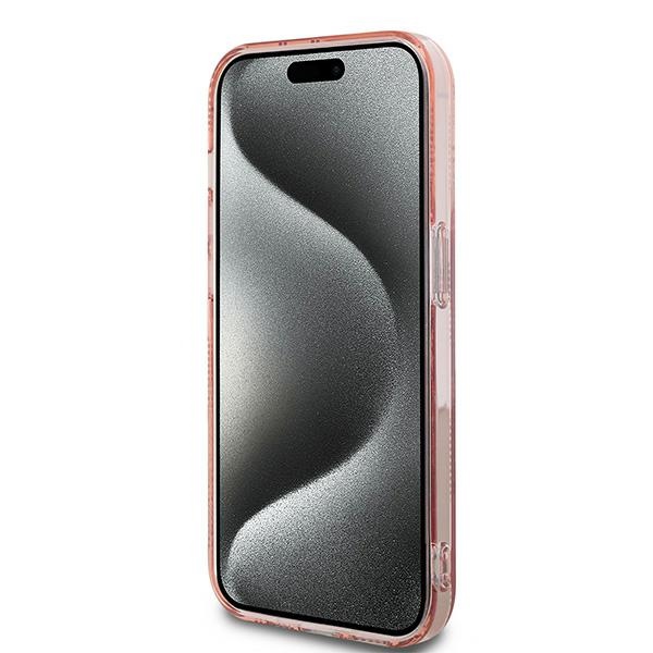 Karl Lagerfeld iPhone 14 Pro Max vāciņš IML Choupette Head & Monogram, rozā