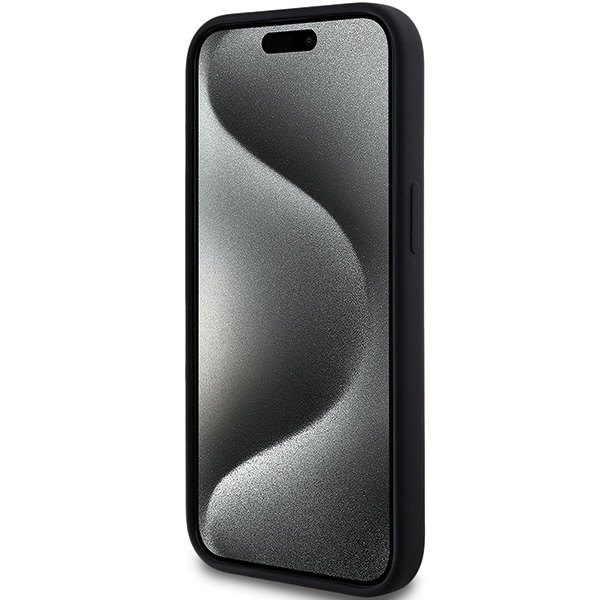 Apple iPhone 15 6.1\" Karl Lagerfeld Silicone Choupette Head MagSafe Case Cover, Black