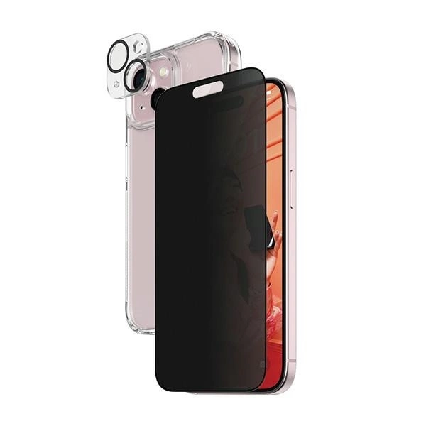 PanzerGlass Privacy Bundle 3in1 caurspīdīgs korpuss + privātstikls kameras aizsargstikls iPhone 15 Plus tālrunim |...