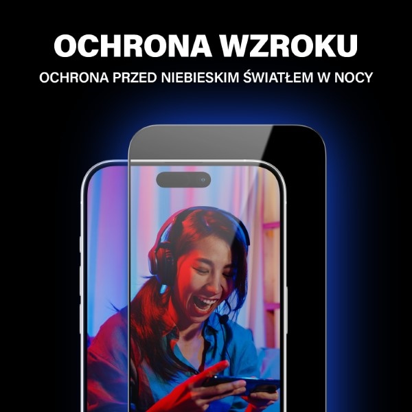 Закаленное стекло PanzerGlass Ultra-Wide Fit с фильтром от бликов и синего...