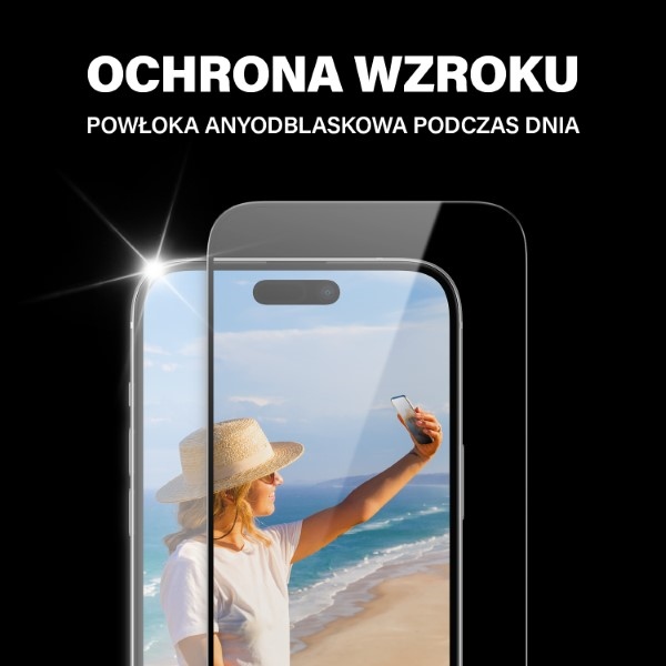 PanzerGlass Ultra-Wide Fit Tempered Glass with Glare and Blue Light Filter with Positioner for iPhone 15 Plus