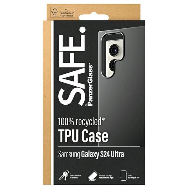 SAFE by PanzerGlass korpuss priekš Samsung Galaxy S24 Ultra - melns | case for black