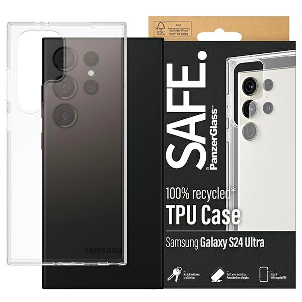 SAFE by PanzerGlass korpuss priekš Samsung Galaxy S24 Ultra - caurspīdīgs | case for transparent