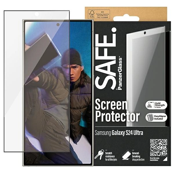 Закаленное стекло SAFE by PanzerGlass Ultra-Wide Fit для Samsung Galaxy S24 Ultra