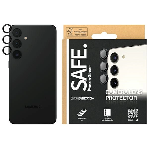 Чехол SAFE by PanzerGlass для камеры Samsung Galaxy S24+ - с черной рамкой