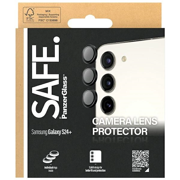 SAFE by PanzerGlass camera cover for Samsung Galaxy S24+ - with black frame
