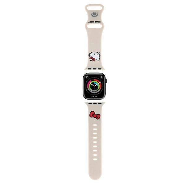 Ремешок Hello Kitty для Apple Watch 38/40/41mm Silicone Kitty Head, бежевый