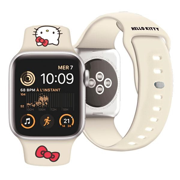 Hello Kitty Apple Watch 38/40/41mm Strap Silicone Kitty Head, Beige