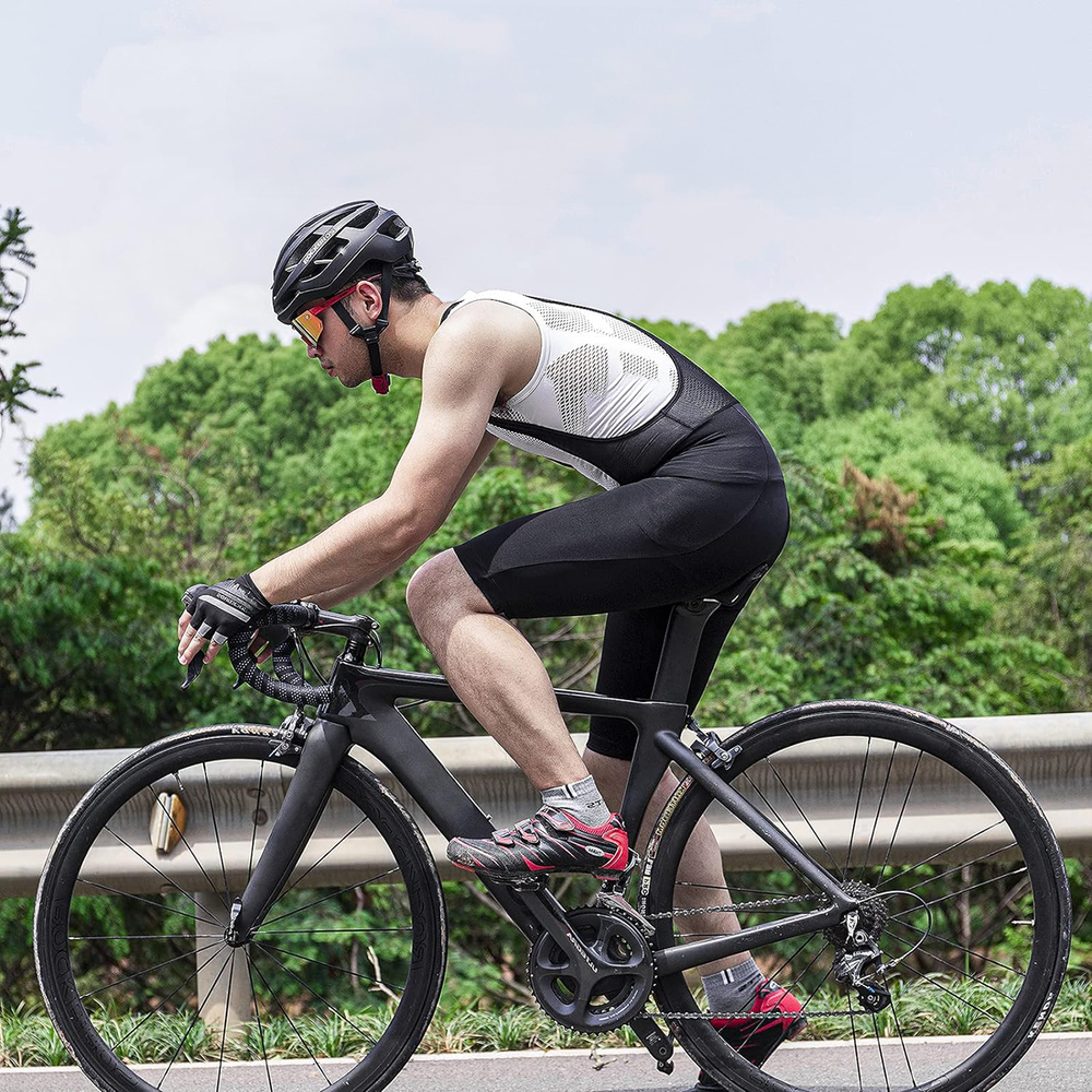 Rockbros RK20024XL velošorti ar lencēm un polsterējumu, melni
