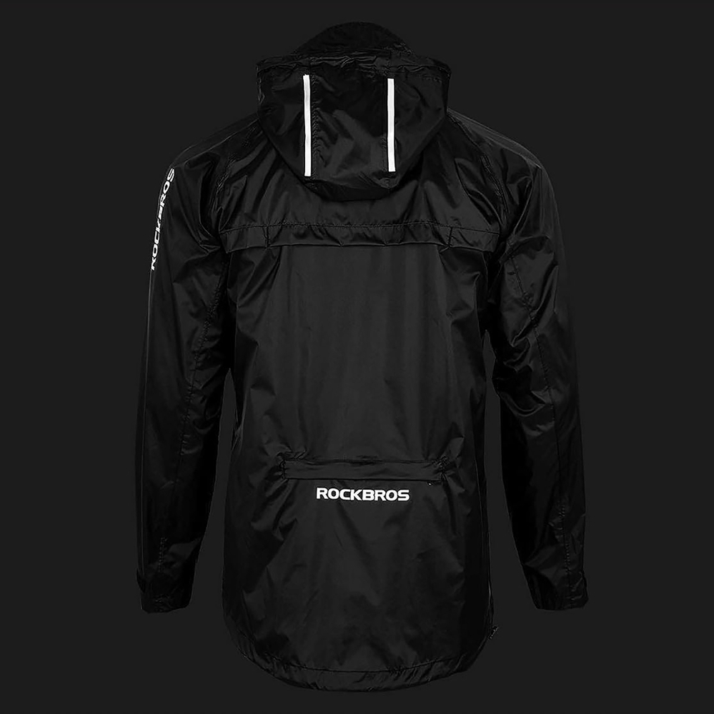 Rockbros YPY013BKL Breathable Windproof Rain Jacket, Size L, Black