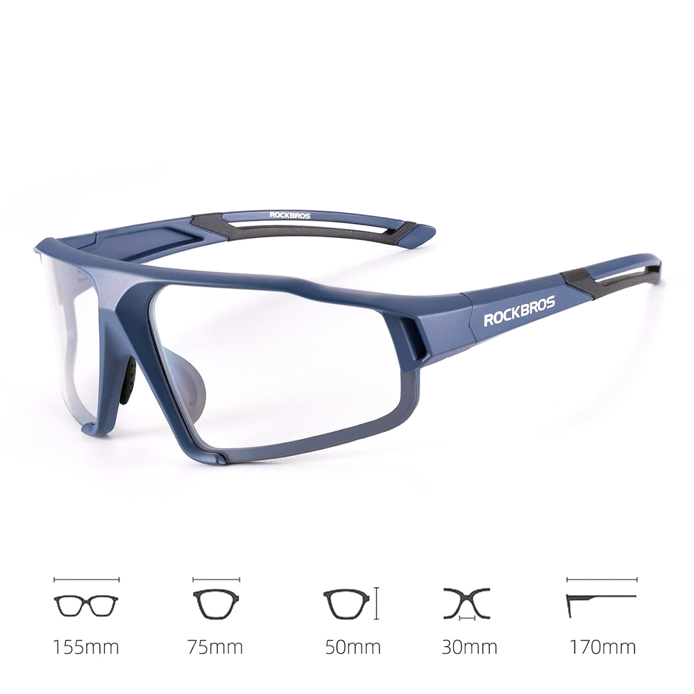 Фотохромные велоочки Rockbros SP216BL UV400, синие