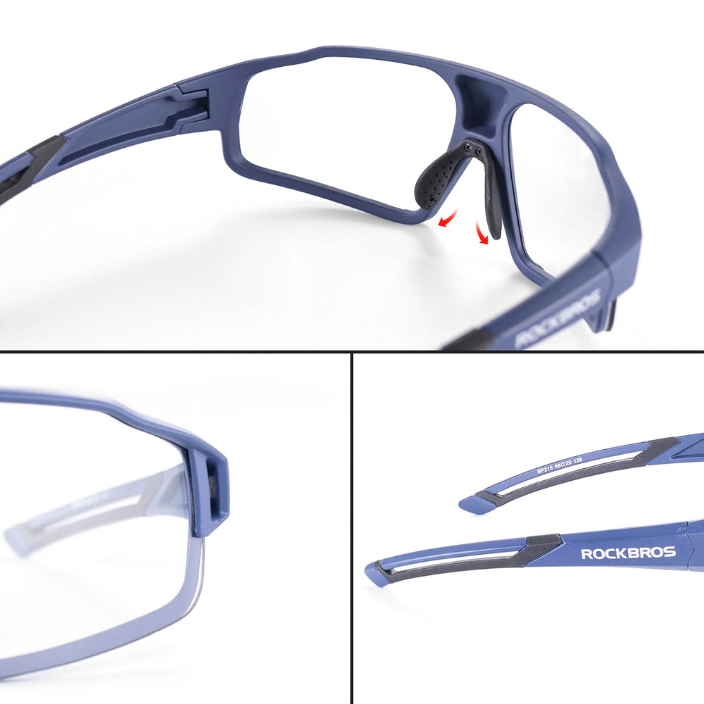 Фотохромные велоочки Rockbros SP216BL UV400, синие
