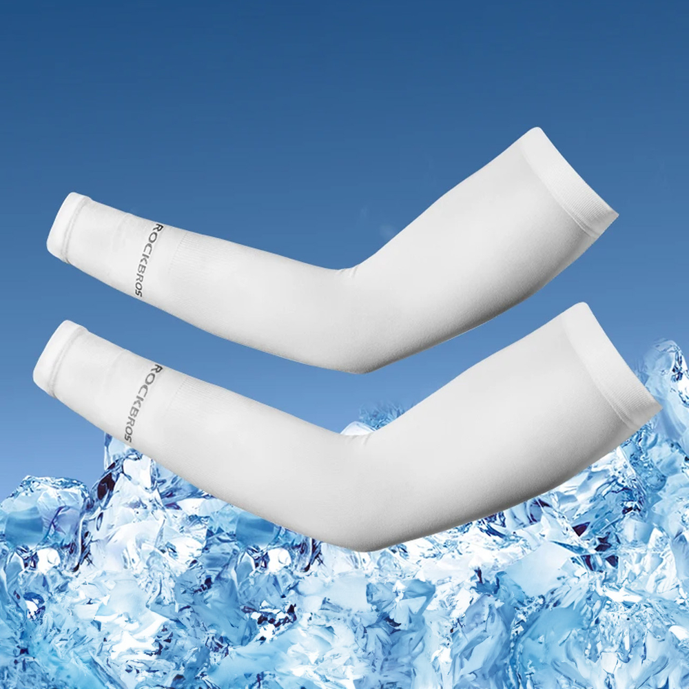 Rockbros XT9002W Cycling Sleeves, White (2 pcs.)