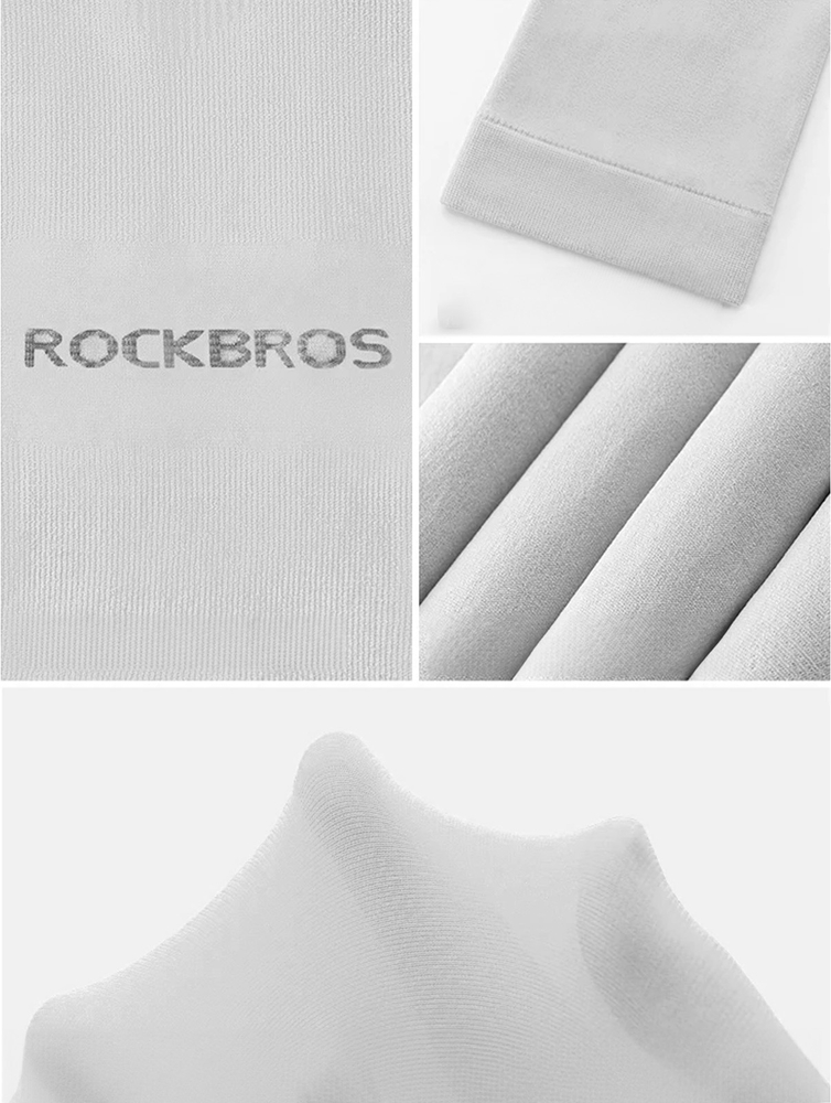Rockbros XT9002W Cycling Sleeves, White (2 pcs.)
