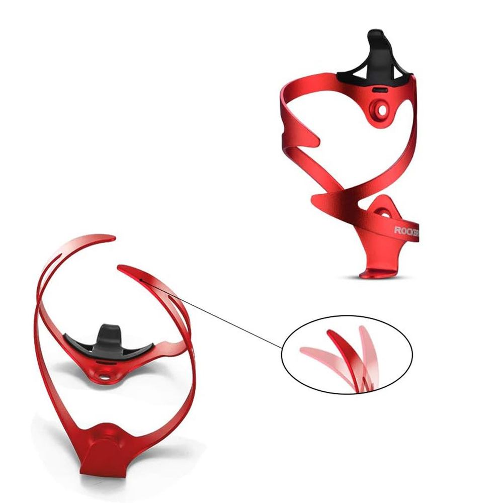 Rockbros 2017-11ARD Aluminum Bike Bottle Holder, Red