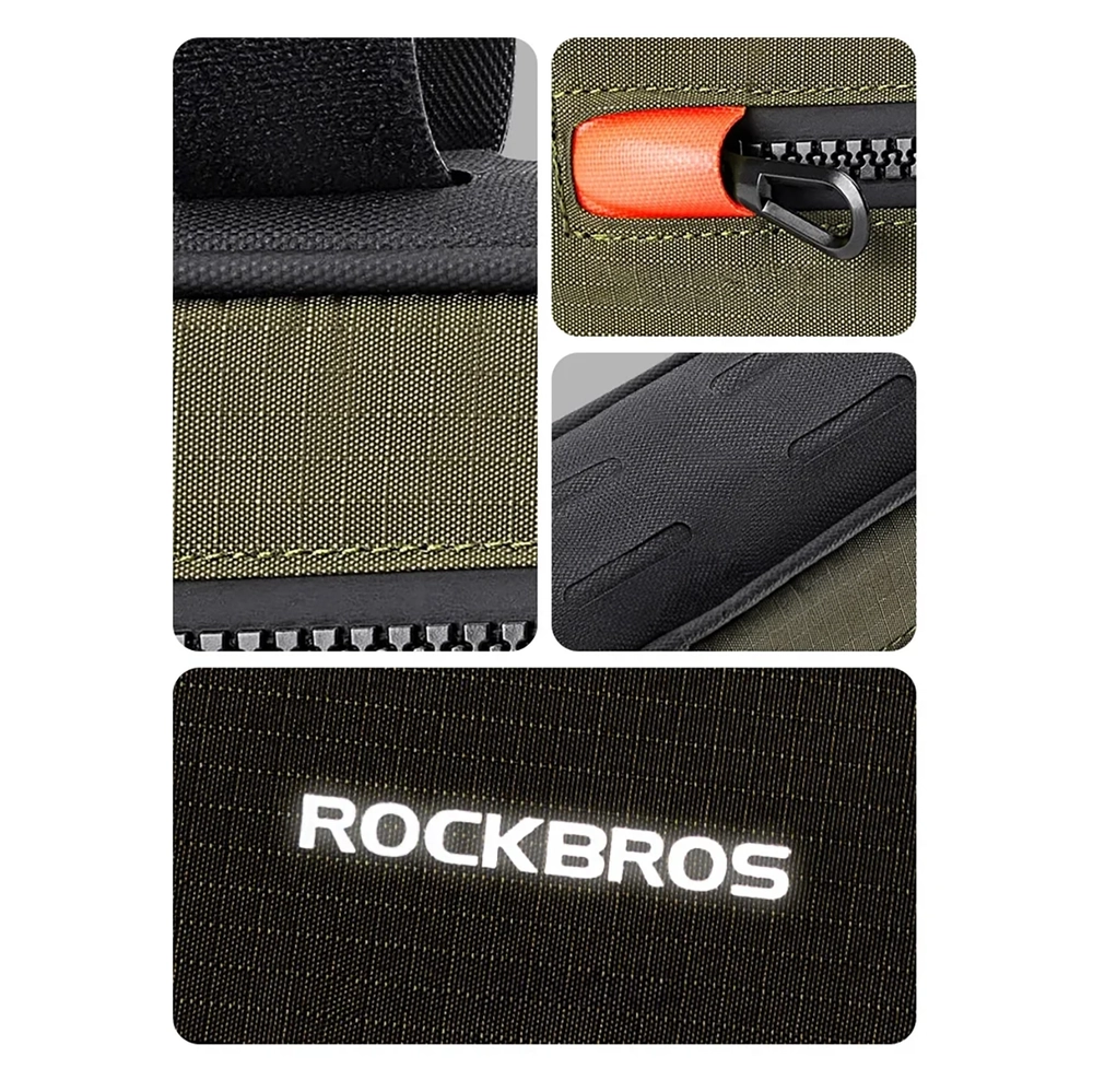 Сумка на раму велосипеда Rockbros 30120079001 1.7L, зелено-черная