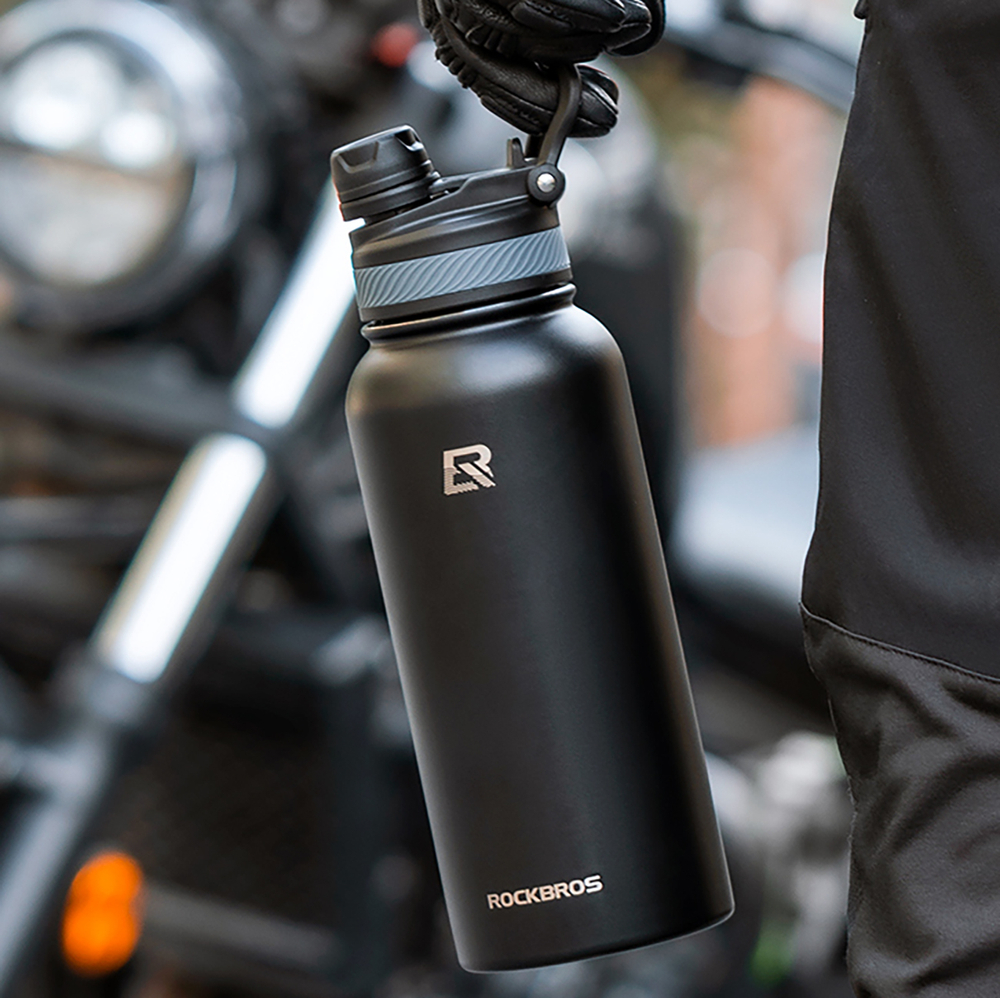 Rockbros 35210029001 Thermal Bicycle Bottle 550 ml, Black