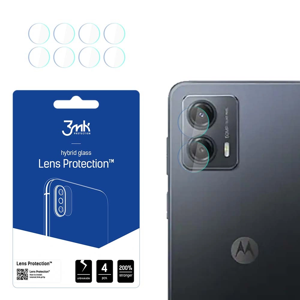 Motorola Moto G53 3MK Lens Protection Back Camera Tempered Glass Protector, 4 pcs.