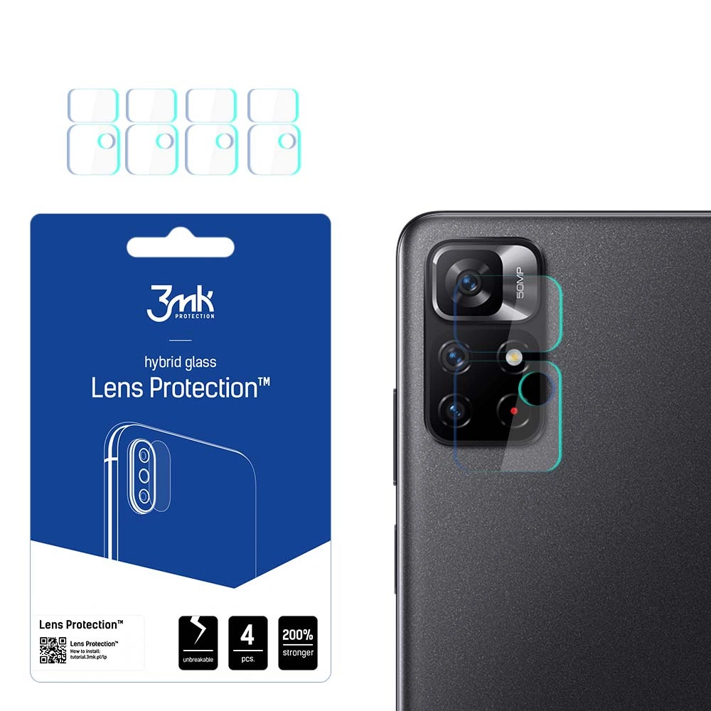 Xiaomi Redmi Note 11S 5G / 11T 5G Защитное Стекло для Задней Камеры, 4 шт. | 3MK Lens...