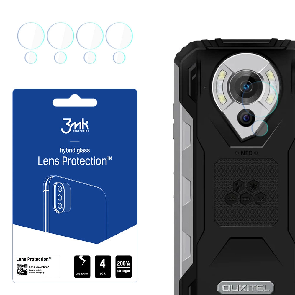 Oukitel WP16 Защитное Стекло для Задней Камеры, 4 шт. | 3MK Lens Protection Back Camera...