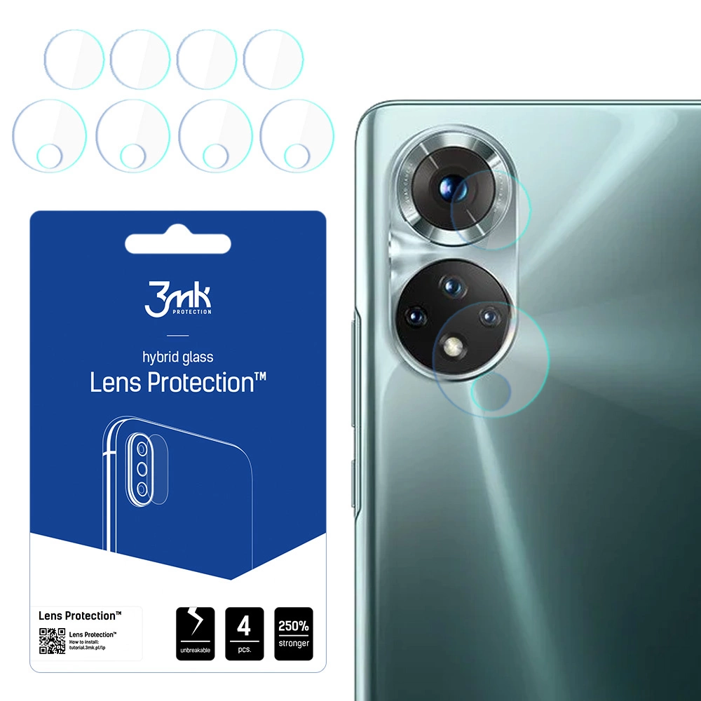 Honor 50 5G 3MK Lens Protection Back Camera Tempered Glass Protector, 4 pcs.