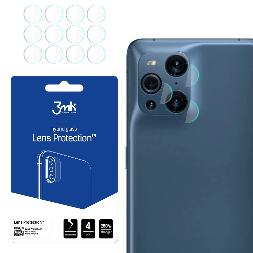 Oppo Find X3 5G Защитное Стекло для Задней Камеры, 4 шт. | 3MK Lens Protection Back...