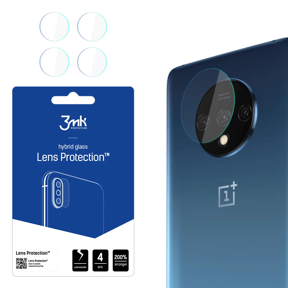 OnePlus 7T Защитное Стекло для Задней Камеры, 4 шт. | 3MK Lens Protection Back Camera...