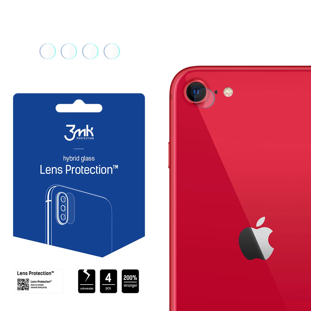 Apple iPhone SE 2020 / SE 2022 Защитное Стекло для Задней Камеры, 4 шт. | 3MK Lens...